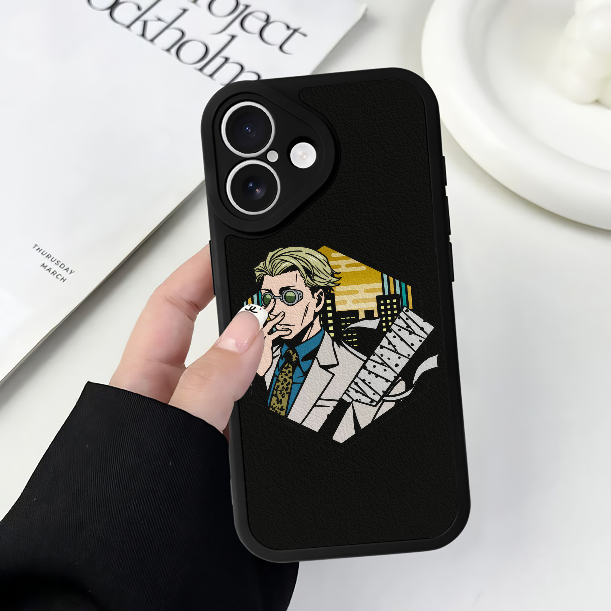（画像用） 呪術廻戦 Jujutsu Kaisen 【iPhone 16シリーズ対応】シリコンスマホケース（レザー調） 材質：シリコン